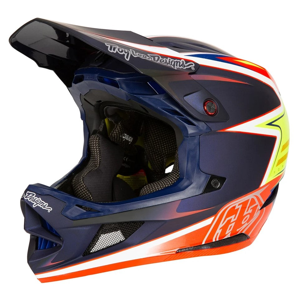 Casco Troy Lee Designs D4 de Carbón Lines Black / Red